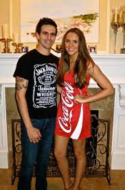 Jack And Coke Costume Idea That Steve And I Did Last Year Couplescostume Jack And Coke Costumes Costumes For Work Couple Halloween