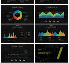 Awesome Black Cool City Business Information Chart Second