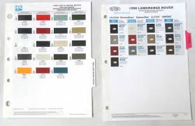 sell 1998 land rover dupont and ppg color paint chip chart