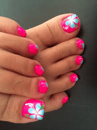 Flower nail art design tutorial. 15 Sizzling Summer Pedicure Ideas Summer Toe Nails Toe Nails Cute Toe Nails