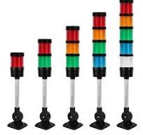 Modular LED Signal Tower Stack Lights - 2.4" Diameter - Adjustable Mount  with 165mm Pole