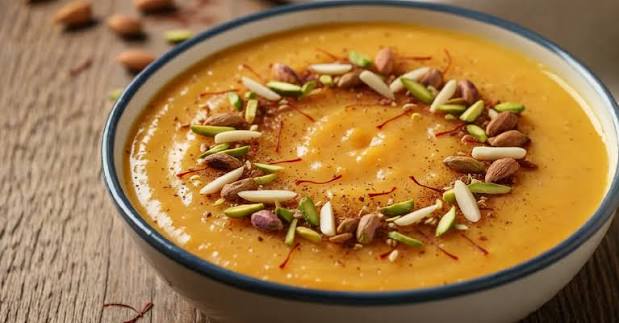 دسر كدو حلوايي با عطر گلاب و  زعفران