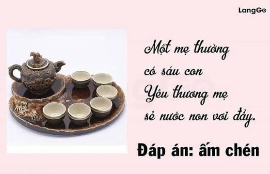 Câu đố chủ đề “Gia đình” cho trẻ mầm non