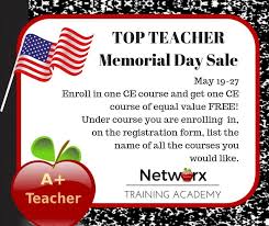 Memorial Day Sale Www Networxllc Net Wisconsin Texas Iowa Illinois Tennessee Ohio Kentucky Ore Childcare Teacher Teacher Training Child Care Training
