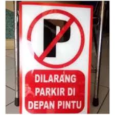 Sementara itu untuk rambu dilarang berhenti masih berbentuk lingkaran dengan warna dasar putih. Jual Rambu Dilarang Parkir Dari Karunia Safety