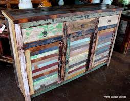 Distressed Multi Colored Wood Home Goods Decor Colorful Furniture Distressed Furniture