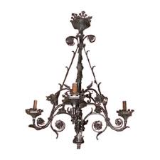 Large scaled neo gothic chandelier located in laguna hills, ca this is a great solid brass chandelier with x strap fasteners on the centre column and the six arms. Large Gothic Style Bronze Eight Light Two Tier Gasolier For Sale At 1stdibs