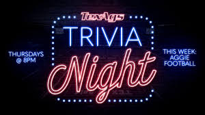 Taking a quiz or playing for a questions answer session against a team can be thrilling. Introducing Texags Trivia Night Week 1 Aggie Football Texags