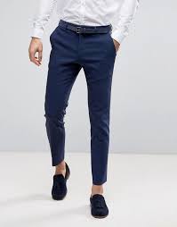 Are you looking for trousers for men? Asos Wedding Skinny Suit Pant In Navy Pants Outfit Men Mens Outfits Mens Casual Outfits