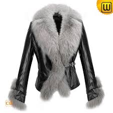Womens Fur Sleeve Leather Jacket Women Black Leather Fur Jackets Cw611205 Jackets Cwmalls Com Fur Leather Jacket Leather Coat Womens Red Jacket Leather