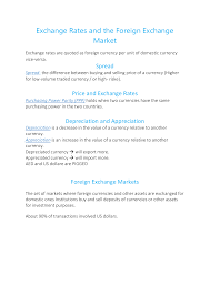 World currency exchange rates and currency exchange rate history. Exchange Rates And The Foreign Exchange Market