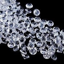 Faburo 3000 Stuck Deko Diamanten Hochzeit Streudeko 6mm Transparent Kristall Dekosteine Tischdeko Diamanten Diamantene Hochzeit Diamanten Streudeko