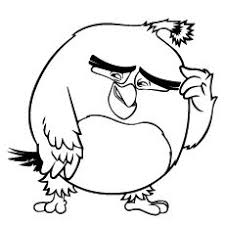 Angry Birds Bomb Thinking About Something Coloring Pages To Print Free Bird Coloring Pages Animal Coloring Pages Dinosaur Coloring Pages