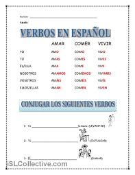 Los Verbos Trabajos Hojas De Trabajo De Ele Gratuitas Verbos En Espanol Verbos Aprender Espanol