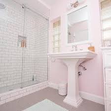 Ambesonne rose bath mat, blooming fresh pink roses bridal bouquet romance sweetheart valentine, plush bathroom decor mat with non slip backing, 29.5 x 17.5, pink pale green 3.9 out of 5 stars 11 $24.95 $ 24. Pink And Gray Bathroom Design Ideas