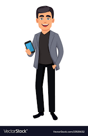 Handsome business man cartoon character Royalty Free Vector