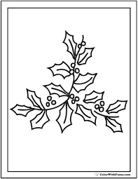 Hello to all lovers of christmas coloring pages! Sprig Of Holly Coloring Page