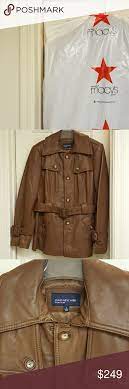 Brown Jones New York Genuine Leather Jacket Genuine Leather Jackets Jones New York Jackets