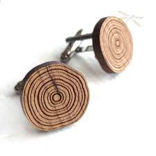 Life Rings Design Wooden Cufflinks Jodee Creations