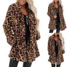 The description of the worldwide page. Yiwula Yiwula Women S Leopard Faux Fur Pocket Fuzzy Warm Winter Oversized Outwear Long Coat Walmart Com Walmart Com