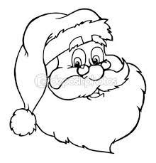 Outline Of Santa S Face Santa Coloring Pages Christmas Colors Christmas Drawing