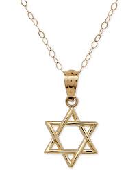 Macy S Children S Star Of David Pendant Necklace In 14k Gold Reviews Necklaces Jewelry Watches Macy S
