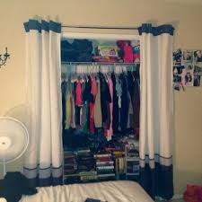 Door curtains can add interest and beauty to the entrance to your home, as well as offer solutions to many problems dwellers have. Best Closet Door Ideas To Spruce Up Your Room Curtains For Closet Doors Closet Makeover Closet Doors