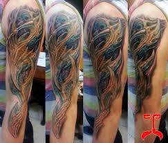 Bio Organic Tattoo Sleeve Scar Cover Color Ink Dovme Cihan Pohrenk Horoz Tattoo Https Www Faceb Organic Tattoo Bio Organic Tattoo Mechanic Tattoo