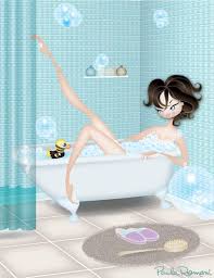 Pin By Fiord Aliza De Leon On Dreams Bubble Bath Cute Illustration Bathroom Art