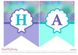 Free Free 270 Mermaid Birthday Banner Svg SVG PNG EPS DXF File