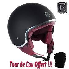 Casque Retro Exklusiv Star Noir Mat Casque Retro Casque Moto Vintage Casque Helmet