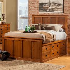 Mission Wood Pedestalstoragebedstorageunits Missionoak Humbleabode Zm1 Jpg 1 Mission Style Bedroom Furniture Oak Bedroom Furniture Bed With Drawers Underneath