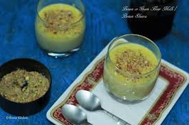 Besan Milk Recipe Besan Sheera Shravs Kitchen Recipe Milk Recipes Recipes Cold And Cough Remedies