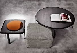 Made of white oak veneers, wood and engineered wood. Perry Coffee Table Round By Minotti Stylepark