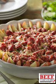 Rustic Corned Beef Potato Bake Recipe Corned Beef Recipes Corned Beef Beef Recipes