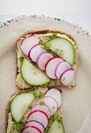 Vegan Snack Recipe Toast With Hummus Veggies Recipe Veggie Snacks Plant Based Snacks Vegan Snack Recipes
