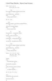 Merasuk pikiran ku selalu terbayang. Calameo Chord Bukan Yang Pertama Mega Mustika