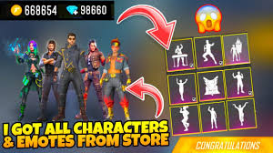 How to unlock emotes in free fire | how to get free emote in garena free fire hallo friends welcome to our channel gamer. I Buyed All Character And Emotes From Store Oggy Free Fire Youtube