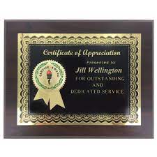 Do you want to have motivated employees? Certificate Of Appreciation Plaque Service Award Plaque