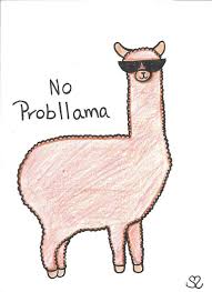 No Probllama Etsy Funny Drawings Funny Easy Drawings Cute Easy Drawings