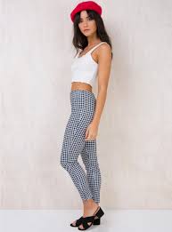 Black And White Gingham Pants Iggy Gingham Pants Black White Us 2 Black White With Images Gingham Pants Leggings Are Not Pants