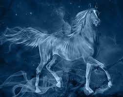 S128 Dapple Grey Mare Chestnut Mare Dark Backgrounds Winged Horse