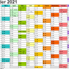 Kalender 2021 mit kalenderwochen + feiertagen: 1