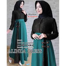 Meski brokat memberi kesan mewah, kebaya yang terbuat dari katun atau sifon juga bisa terlihat formal dan lebih. Baju Gamis Ibu Menyusui Gambar Islami