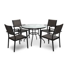 For set pictured, select 1 concrete round dining table and 3 pairs of portside textilene dining chairs. China Outdoor Garden Furniture Sets With Dining Chair Round Table For Outdoor Furniture 5 Pcs Set China Table And Chair Set Simple Outdoor Furniture