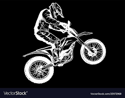 Motocross Rider Ride Motocross Bike Royalty Free Vector Sponsored Ride Motocross Motocross Rider Ad Vector Free Fish Silhouette Painting Of Girl