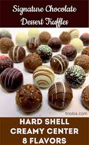 Signature Chocolate Dessert Truffles Triolos Com Dessert Truffles Truffle Recipe Homemade Chocolate