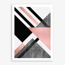 Foldings In Pink Art Print In 2020 Diy Art Painting Diy Canvas Wall Art Geometric Art