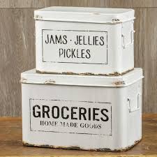 Traditionally, people would make use of whatever it is that is available to build their homes. Farmhouse Grocery Storage Tins Set Of 2 Tins Homedecor Antique Farmhouse Vintage Bread Boxes Farmhouse Canisters