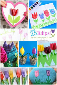 Painting with a bouquet of flowers in preschool | flower. 25 Easy Spring Tulips Crafts For Kids To Make This Spring Twitchetts